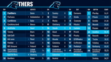 Carolina Panthers depth chart