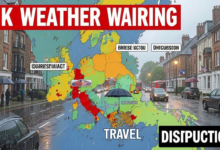 uk weather warning travel disruption